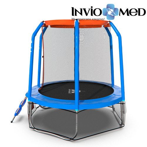 Батут DFC JUMP BASKET 6ft внутр.сетка, лестница (183cм) фото фото 5