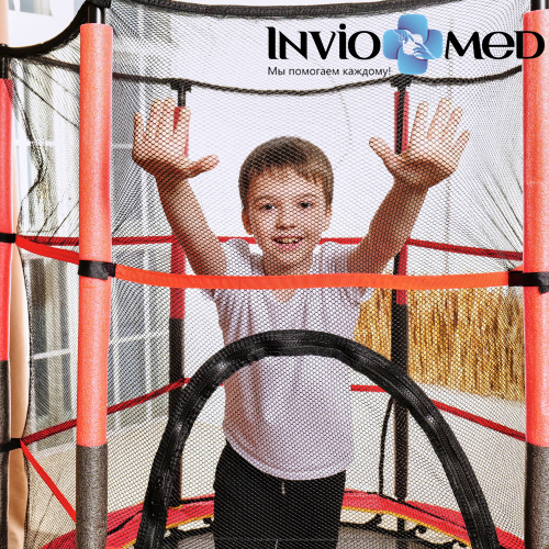 Батут DFC TRAMPOLINE-RED 55 дюймов с сеткой фото фото 19