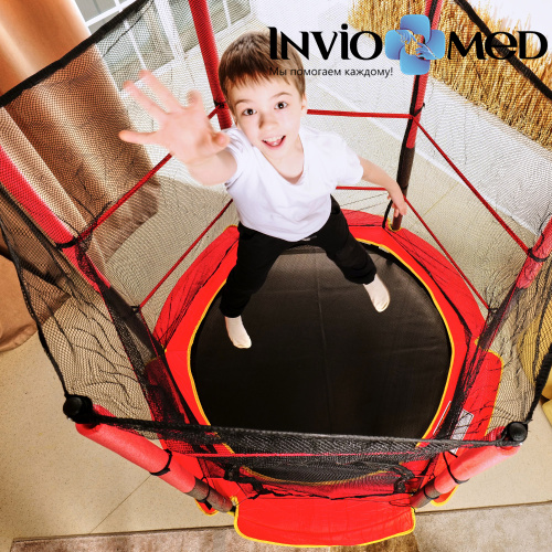 Батут DFC TRAMPOLINE-RED 55 дюймов с сеткой фото фото 21