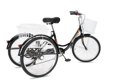 Велосипед трехколесный для взрослых РВЗ Чемпион 24" 6 скоростей складной фото 4