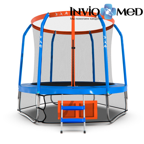 Батут DFC JUMP BASKET 8ft внутр.сетка, лестница (244cм) фото фото 3