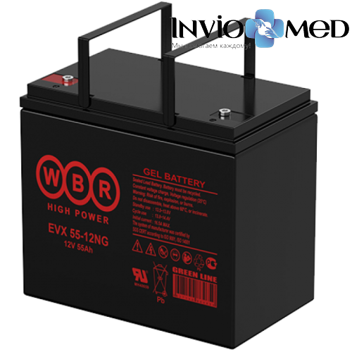 Аккумулятор WBR EVX55-12NG (55 Aч) для инвалидных колясок фото фото 2 Аккумулятор WBR EVX55-12NG (55 Aч) для инвалидных колясок фото фото 2