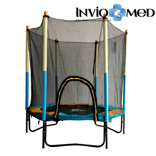 Батут DFC JUMP KIDS 60" желт/син, сетка (150см) фото фото 2