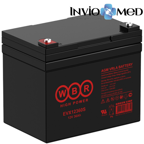 Аккумулятор WBR EVX12360S (36 Aч) для инвалидных колясок фото Аккумулятор WBR EVX12360S (36 Aч) для инвалидных колясок фото