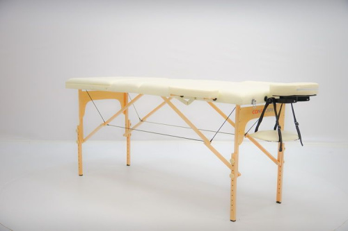 Массажный стол MET Comfort W3 деревянный, 3-х секционный, кремовый (арт.15202) фото фото 3