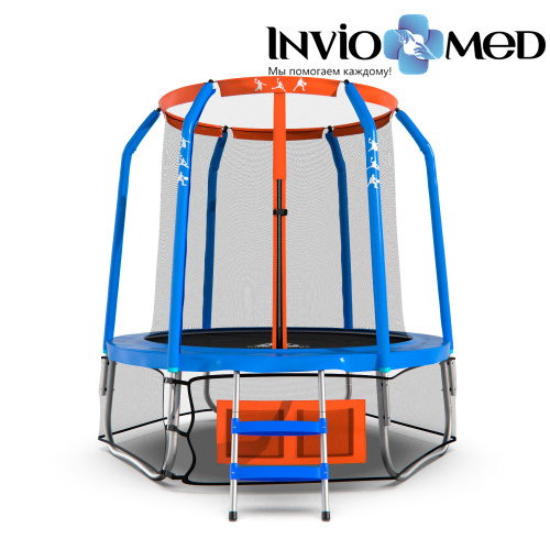 Батут DFC JUMP BASKET 6ft внутр.сетка, лестница (183cм) фото фото 3