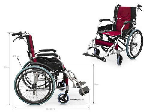 Инвалидная кресло-коляска Titan LY-710-011 (облегченная, алюминиевая, складная) фото 5