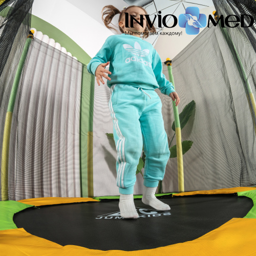 Батут DFC JUMP KIDS 55" зел/желт, сетка (137см) фото фото 11