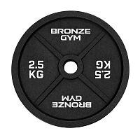 Диск олимпийский BRONZE GYM чугунный 2,5 кг фото