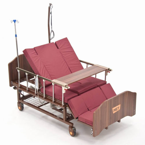 Электрическая медицинская кровать MET EVA с функцией кардиокресло, полным переворотом и туалетом (арт. 17134) фото