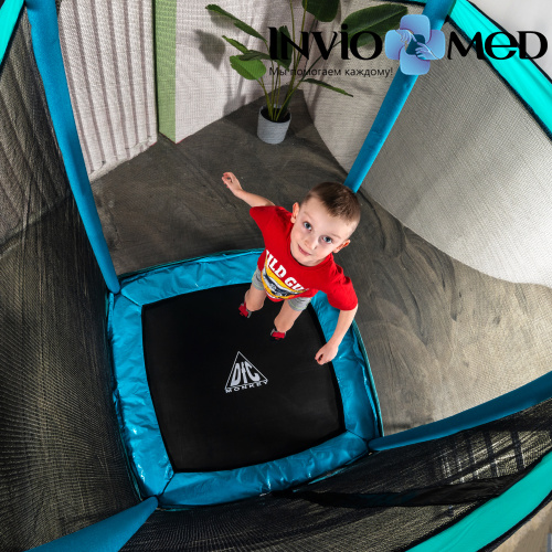 Батут DFC MONKEY 50х50", син/зел, сетка (127х127см) фото фото 18