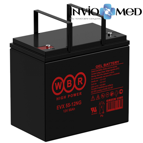 Аккумулятор WBR EVX55-12NG (55 Aч) для инвалидных колясок фото Аккумулятор WBR EVX55-12NG (55 Aч) для инвалидных колясок фото