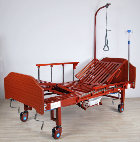 Кровать медицинская Мед-Мос YG-5 (ММ-5124Н-01) ЛДСП с боковым переворачиванием, туалетным устройством и функцией «кардиокресло» фото фото 9