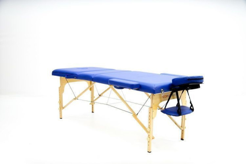 Массажный стол MET Comfort W3 деревянный, 3-х секционный, синий (арт.15201) фото фото 2