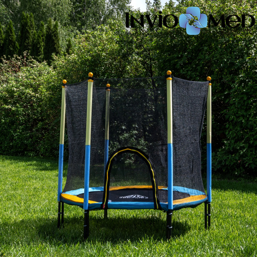 Батут DFC JUMP KIDS 60" желт/син, сетка (150см) фото фото 4