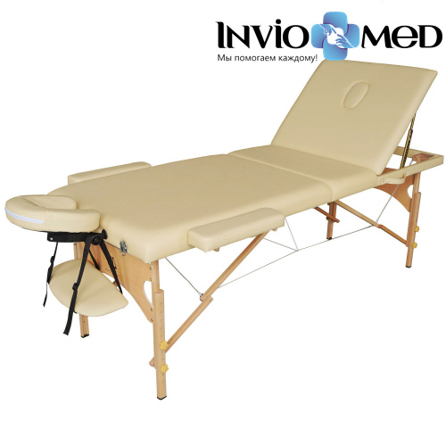 Массажный стол DFC NIRVANA, Relax Pro , дерев. ножки, цвет бежевый (Beige) фото