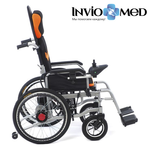 Электрическая кресло-коляска MET COMFORT 21 с гибридной спинкой и приводными колесами (арт. 18417) фото 4