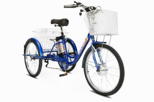 Электровелосипед трехколесный для взрослых РВЗ Чемпион (LITHIUM) 24" 6 скоростей фото 4
