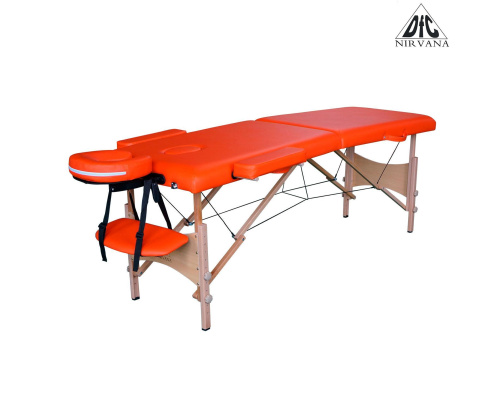 Массажный стол DFC NIRVANA, Optima, дерев. ножки, цвет оранжевый (Orange) фото фото 2
