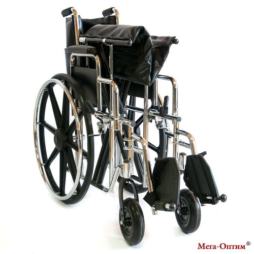Кресло-коляска Мега-Оптим 711 AE (кожзам) повышенной грузоподъемности фото 5