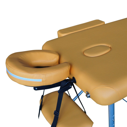 Массажный стол DFC NIRVANA, Elegant LUXE, 186х70х4 см, алюм. ножки, цвет горчичный (Mustard) фото фото 7