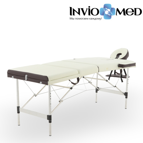 Массажный стол складной алюминиевый Med-Mos JFAL01A 3-х секционный NEW фото