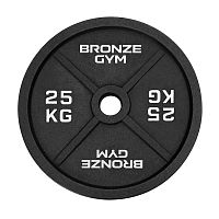 Диск олимпийский BRONZE GYM чугунный 25 кг фото