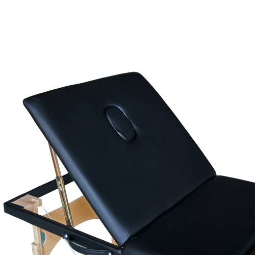 Массажный стол DFC NIRVANA, Relax Pro,  дерев. ножки, цвет черный (Black) фото фото 6