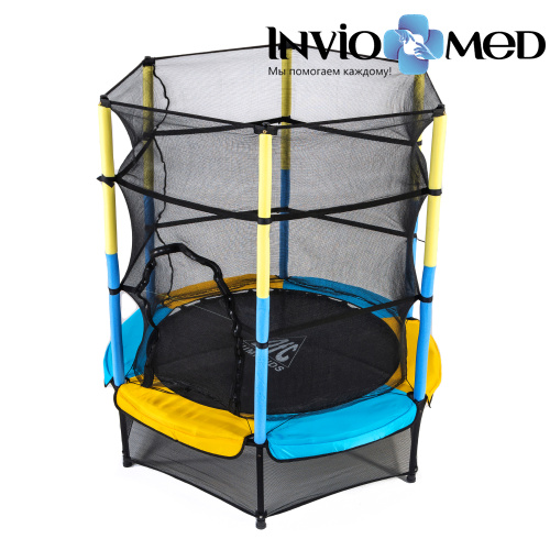 Батут DFC JUMP KIDS 55" желт/син, сетка (137см) фото фото 2