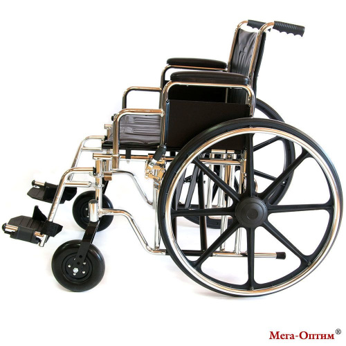 Кресло-коляска Мега-Оптим 711 AE (кожзам) повышенной грузоподъемности фото 2