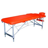 Массажный стол DFC NIRVANA, Elegant, 186х60х4 см, алюм. ножки, цвет оранжевый (Orange) фото