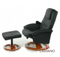 TV-кресло Calviano 92 с пуфом (черное, массаж) фото