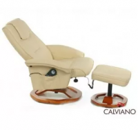 TV-кресло Calviano 20 с пуфом (бежевое, массаж) фото