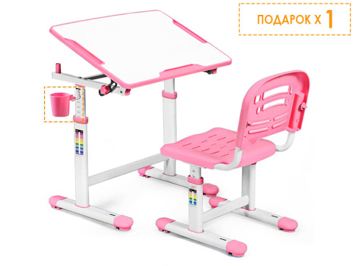 Mealux EVO Комплект мебели (столик + стульчик) EVO-07 Pink фото