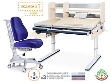Mealux Комплект Mealux парта Montreal Multicolor + кресло Match (арт. BD-670 TG/MC + Y-528 SB) фото
