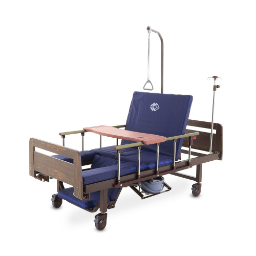 Кровать механическая Med-Mos YG-6 (ММ-2624Н-02) ЛДСП с туалетным устройством и судном с крышкой, функцией «кардиокресло», в комплекте с матрасом фото фото 2