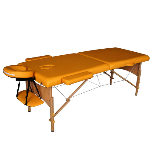 Массажный стол DFC NIRVANA, Relax, дерев. ножки, цвет горчичный (Mustard) фото